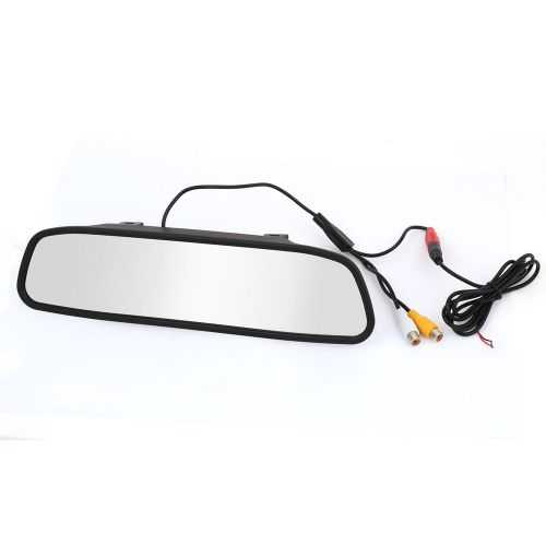 4.3&#034; screen 2 x av input tft car lcd rear view rearview dvd mirror monitor