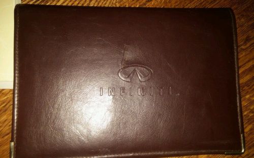 Leather infiniti book case maintenance guide cd case lot qx4 2001 owner manual