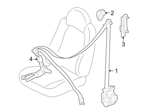 Ford oem seat belt lap and shoulder belt 3l8z78611b09aaa image 1