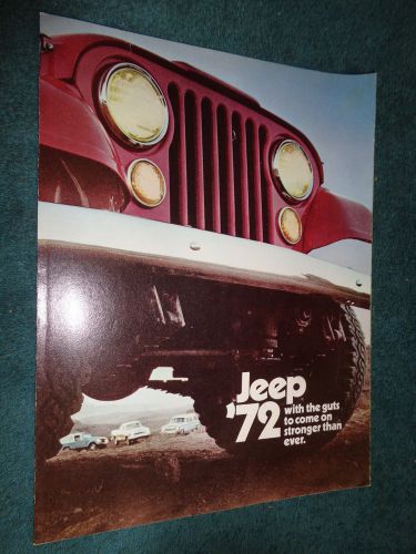 1972 jeep sales brochure original cj commando pickup wagoneer dealership folder