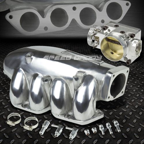 Fits 95-98 240sx silvia sr20det turbo intake manifold+70mm silver throttle body