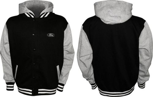 Ford mens varsity jacket with removable hoody