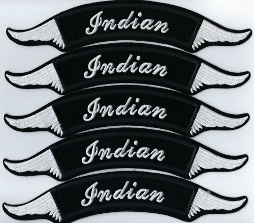 Indian motorcycle racing set of 5 patches 9-1/4 inches long size iron on