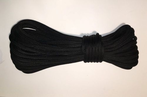 1/2&#034; x 200 &#039;anchor/ rope/mooring line black double braid nylon made in the usa
