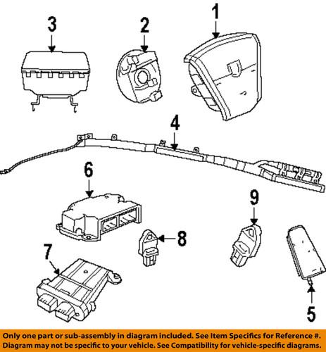 Mopar oem 5108053ac air bag-passenger air bag