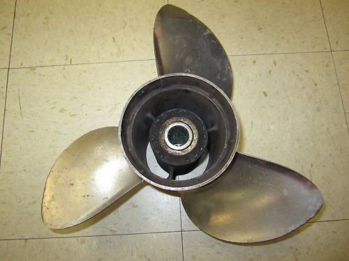 Used 15 x 17 pitch omc stainless steel propeller p/n 391290 v-6