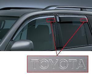 Toyota land cruiser prado 120 door window visors genuine oem 02-09 fits lexus gx