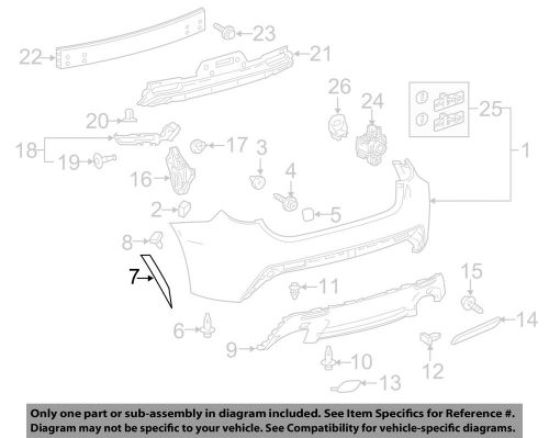 Lexus toyota oem 2015 rc f rear bumper-side molding left 5270724020j0