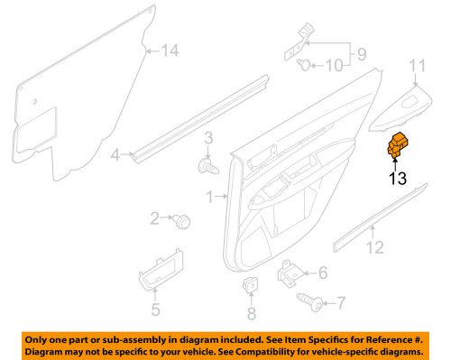 Subaru oem 10-14 legacy rear door-window switch 83071fg100