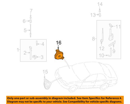 Nissan oem 00-01 altima anti-theft-horn 256050z900