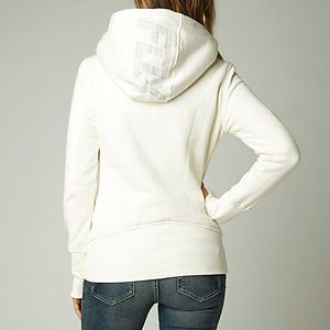 Fox racing cliffhanger sherpa womens zip up hoody bone