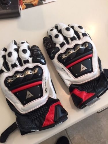 Authentic dainese 4 stroke evo gloves l white black red