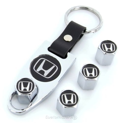 Honda tire stem valve caps + wrench keychain - new!