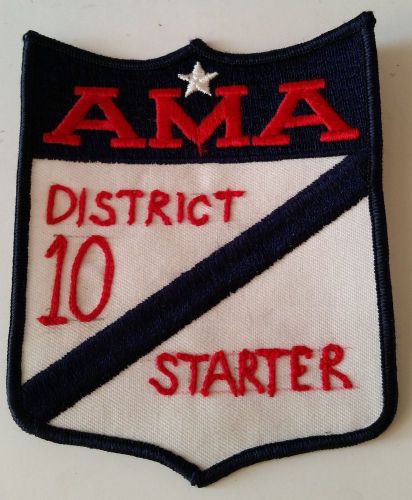 Vintage - ama &#034;american motorcycle association&#034; district 10 patch