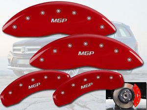 2007-2012 mercedes benz gl450 front + rear red &#034;mgp&#034; brake disc caliper covers