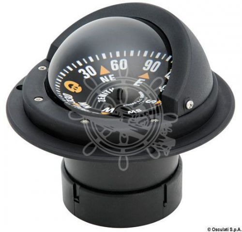 Riviera boat marine high speed compass 3&#034; 80mm black flat rose