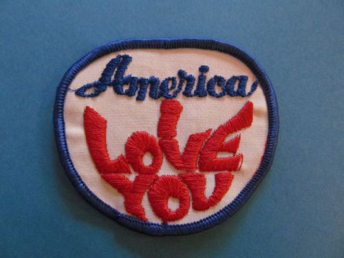 Vintage 70&#039;s biker vest trucker hat hippie jacket patch america i love you red