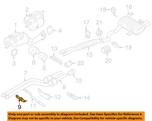 Bmw oem 07-13 328i 3.0l-l6 exhaust system-converter &amp; pipe clamp 18207524535