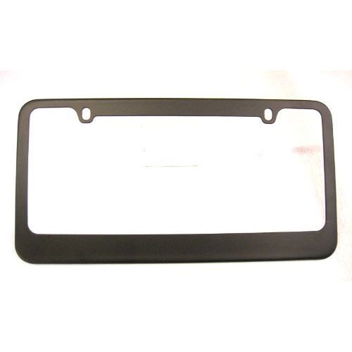 License plate frame - metal - car truck suv - black smooth