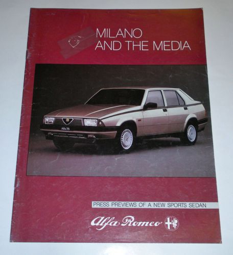 Alfa romeo milano press previews promotional