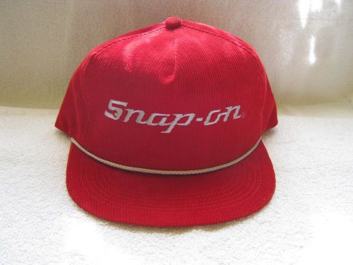 Vintage red embroidered snap on tools mechanic baseball trucker hat cap unused