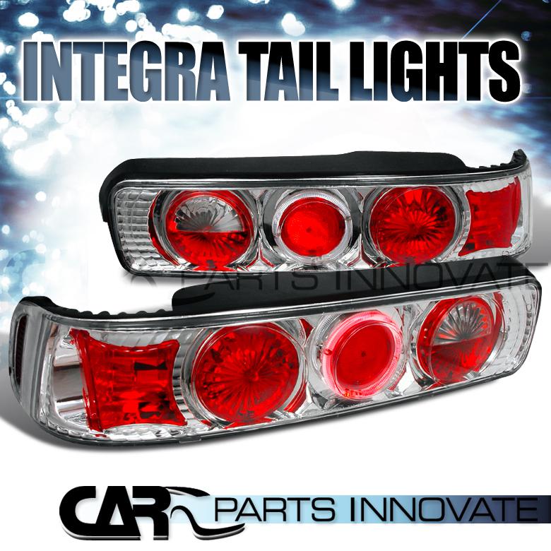 1990-1993 acura integra 3dr hatchback jdm altezza halo tail lights red clear