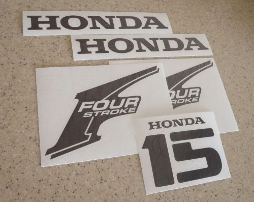 Honda vintage 15 hp outboard motor decals die-cut free ship + free fish decal!