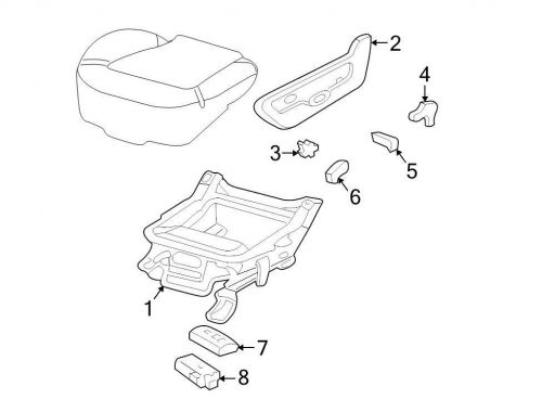 Ford oem seat trim panel 6l2z7862186aaa image 2