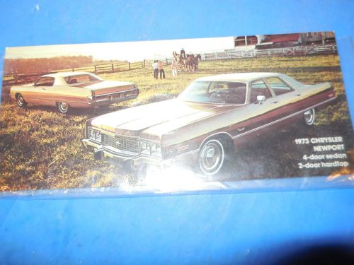 1973 chrysler newport 2dr&amp;4dr dealer post card&gt;mullen motors parkersburg,wv.!