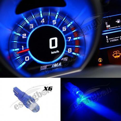 6x t5 37 73 74 wedge instrument cluster dash led light bulb blue