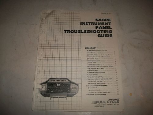 Honda sabre instrument panel troubleshooting guide vf700s vf750s  26 pages