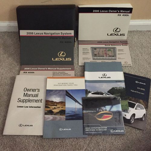 06 2006 lexus rx400h owners manual with navigation manual case  and supplements