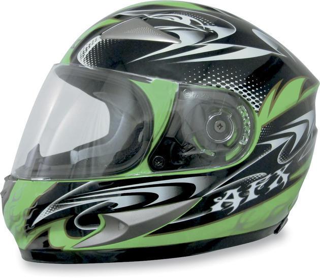 Afx fx-90 w-dare motorcycle helmet green xs/x-small