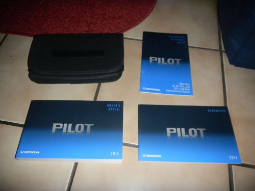 2014 honda pilot owners manual set with case + free shipping