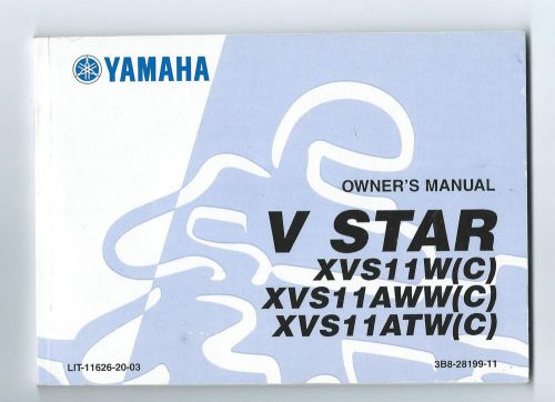 Yamaha v star xvs11w(c), xvs11aww(c), xvs11atw(c) 2006 owners manual