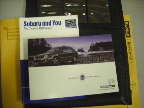 2003 subaru impreza owners manual &amp; case