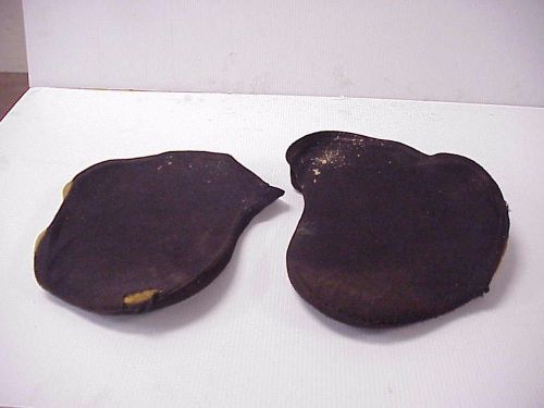 Pair of kirkey black leg support padding for a aluminum seat nascar imca