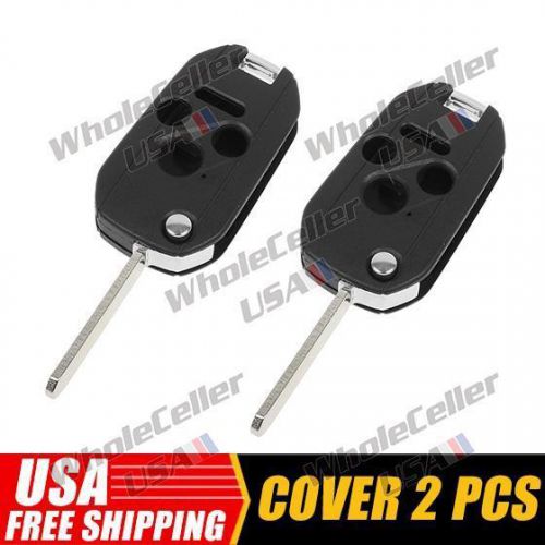 2 pcs new 4 buttons fob keyless entry replacement case for 07-09 honda ridgeline