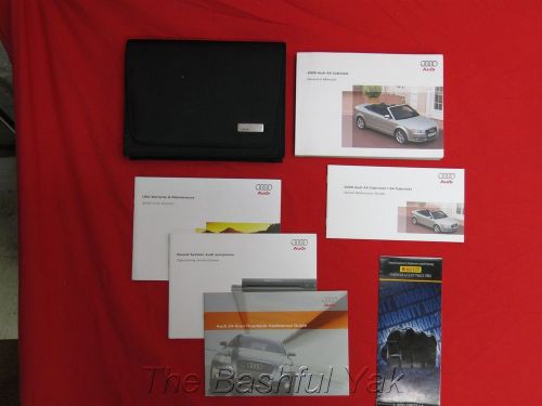 09 2009 audi a4 cabriolet owners manual with case