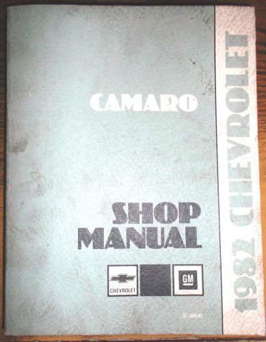 1982 chevrolet camaro, berlinetta z-28 service shop repair manual st-368-82 oem