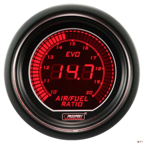 Prosport 52mm evo series digital red / blue led air fuel ratio gauge