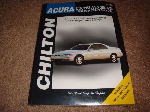 10300 chilton repair manual acura coupes and sedans 1986-1993