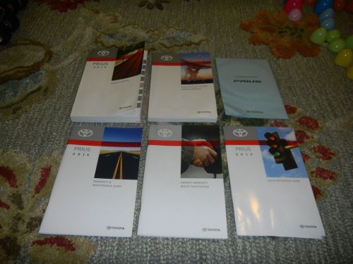 2014 toyota prius owners manual set + free shipping