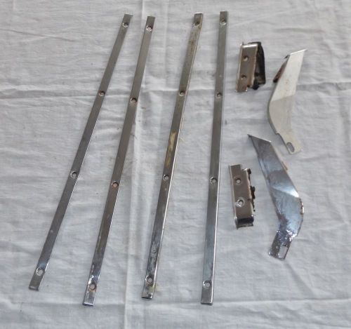 64 65 ford thunderbird interior door panel chrome attaching strips &amp; pieces