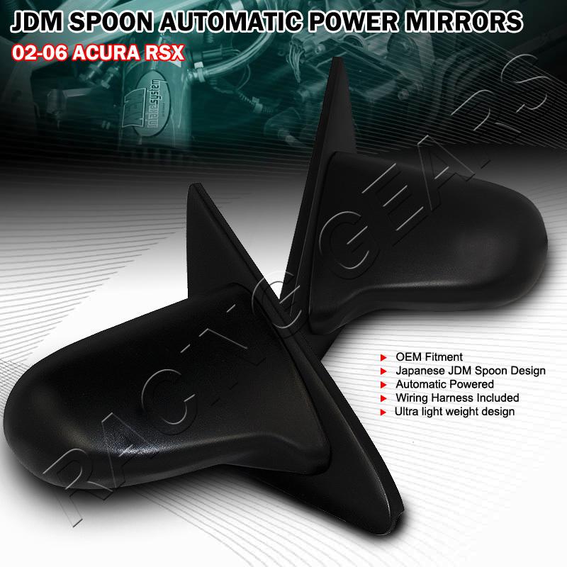 2002-2006 acura rsx jdm spoon style abs plastic automatic power side view mirror