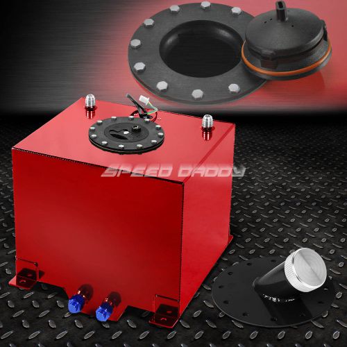 5 gallon red coated aluminum fuel cell gas tank+level sender+45° filler neck+cap