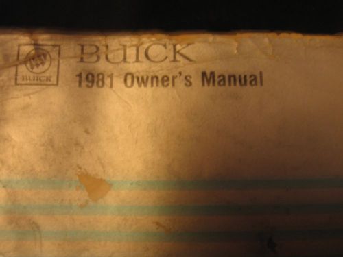 1981 buick century regal owner manual