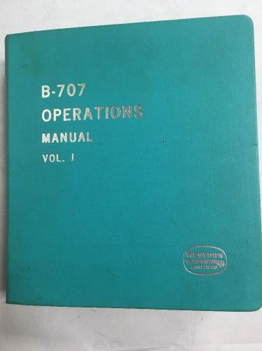 1976 western airline b707 original operations manual/checklists/train handouts