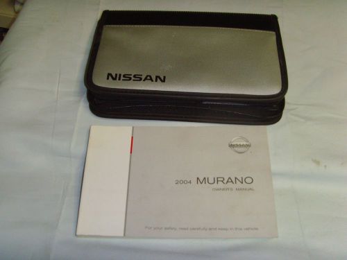 2004 nissan murano owner&#039;s manual with case