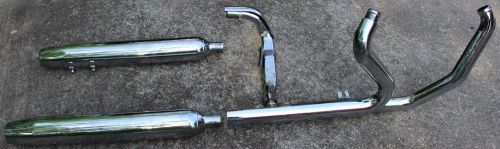 Harley davidson twin cam dresser bagger used muffler and exhaust system set 2014